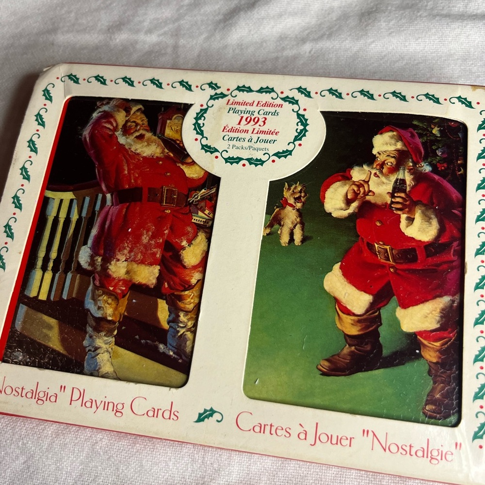 Collectable Coca Cola Nostalgia Playing Cards - 1993 Edition, 2 pack.